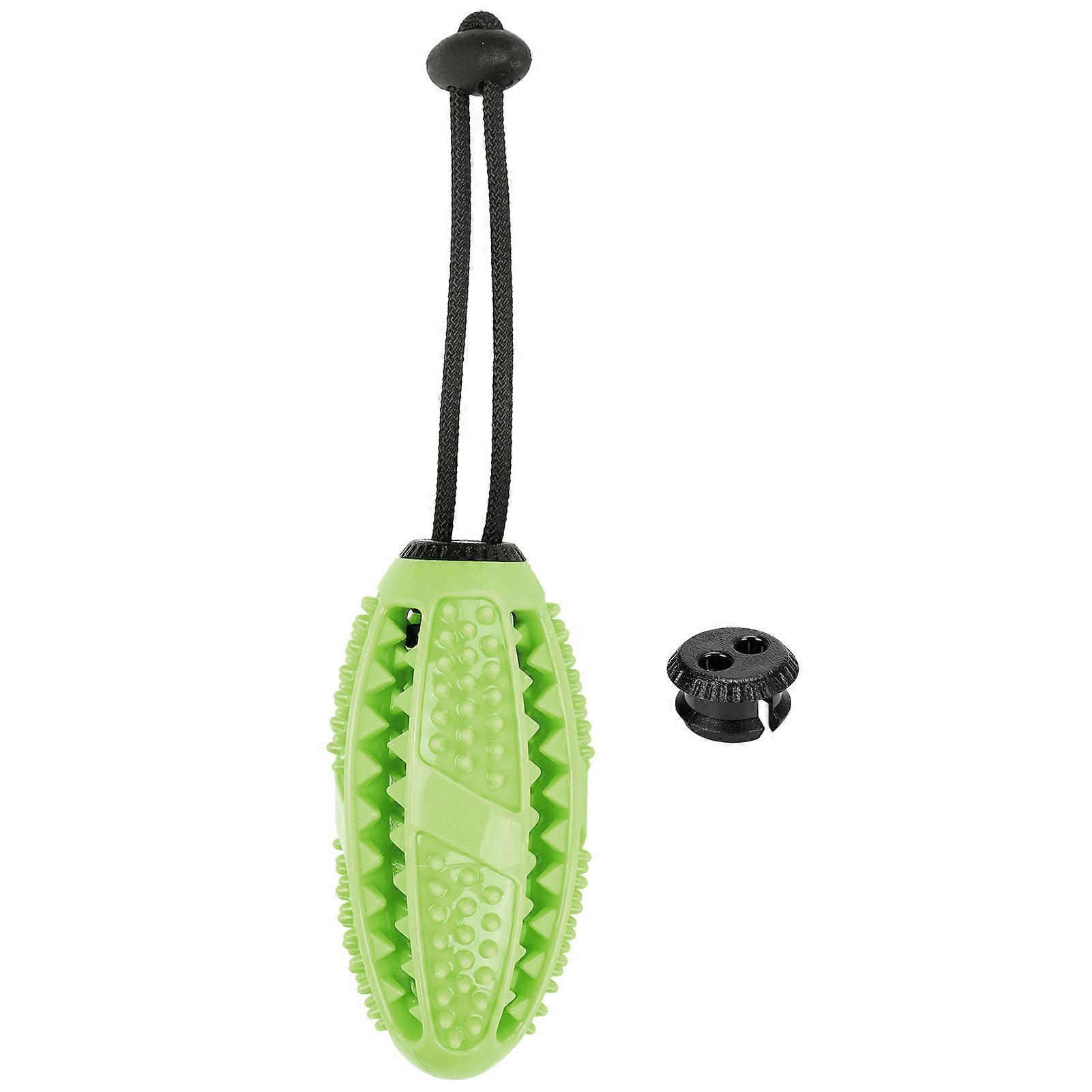 Dog Chew Molar Toy - Interactive Food Dispensing Stick for Teeth Cleaning, Green, Durable Rubber for Small to Medium Dogs