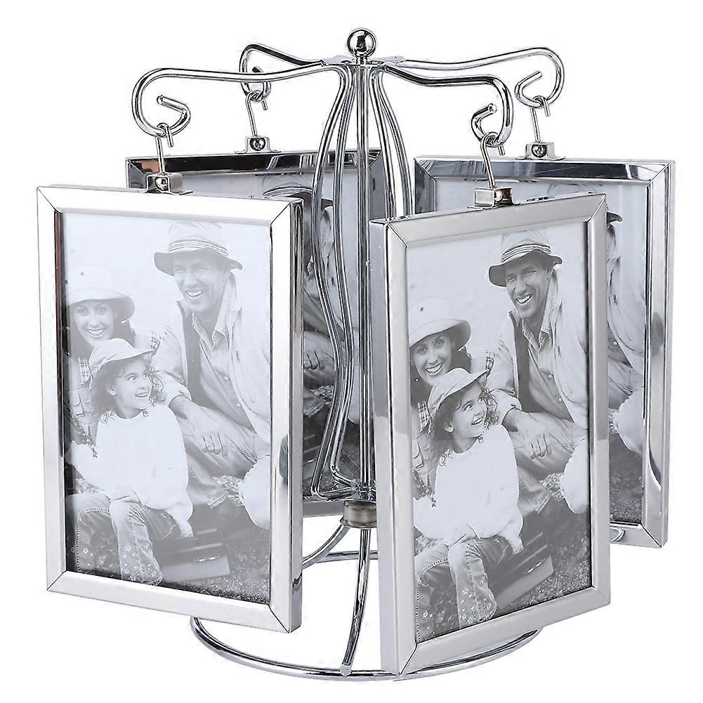 Rotating Photo Picture Frame Holder for 4x6 Inch Photos - Stylish Menu Frame for Restaurants and Home Decor