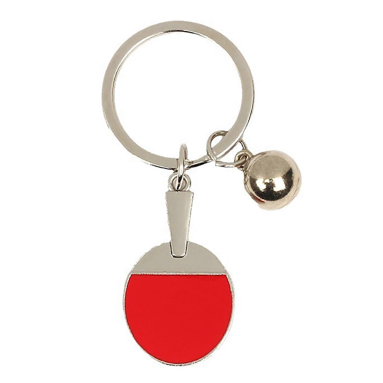 Sports Fan Keychain Tennis and Racket Charm Tennis Accessory Tennis Keyring Alloy Texture Suitable for Everyday Use