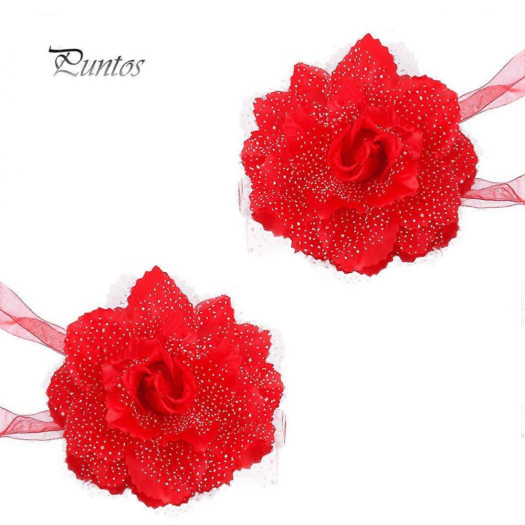 Home Decor 1 Pair Flower Window Curtain Tieback Holder Drape Panel Sheer Strap
