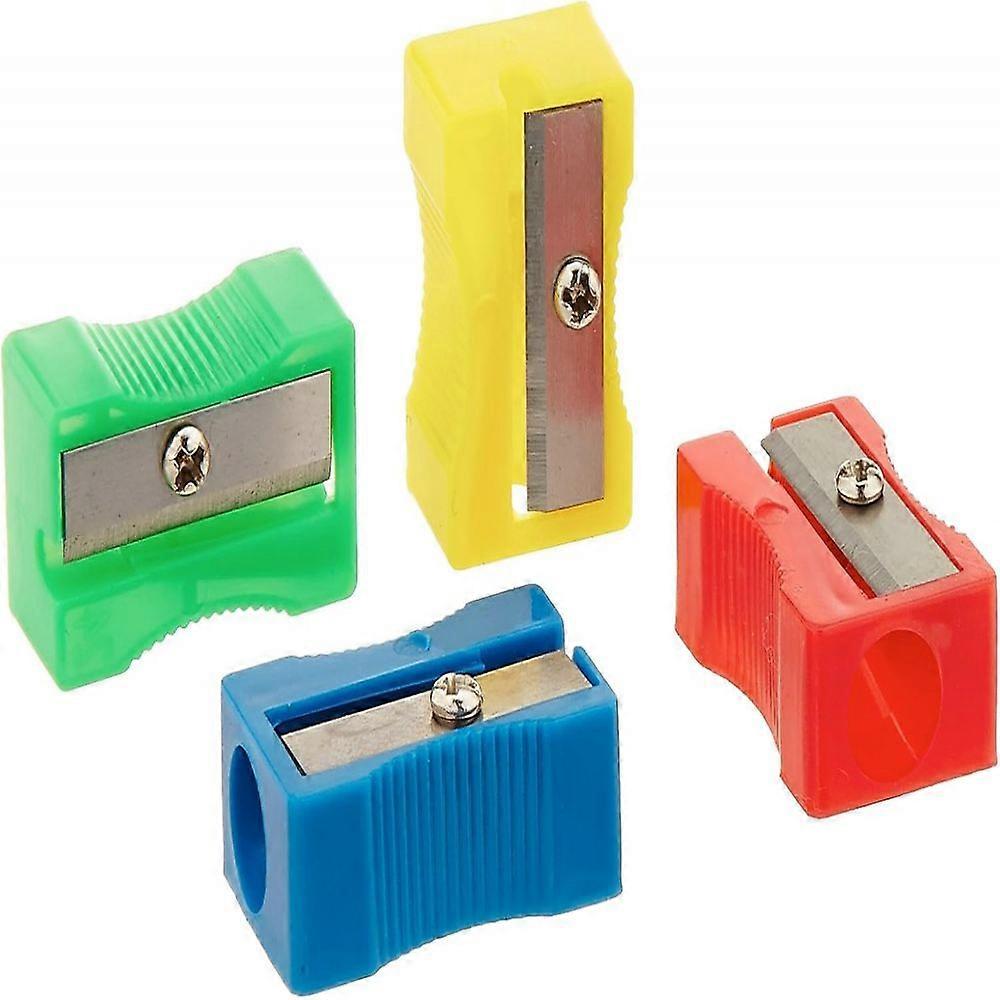 Assorted Colours Compact Plastic Sharpener, Single Hole Pencil Sharpener Precision-Honed Steel Blade For Classroom And School Supply Essentials,