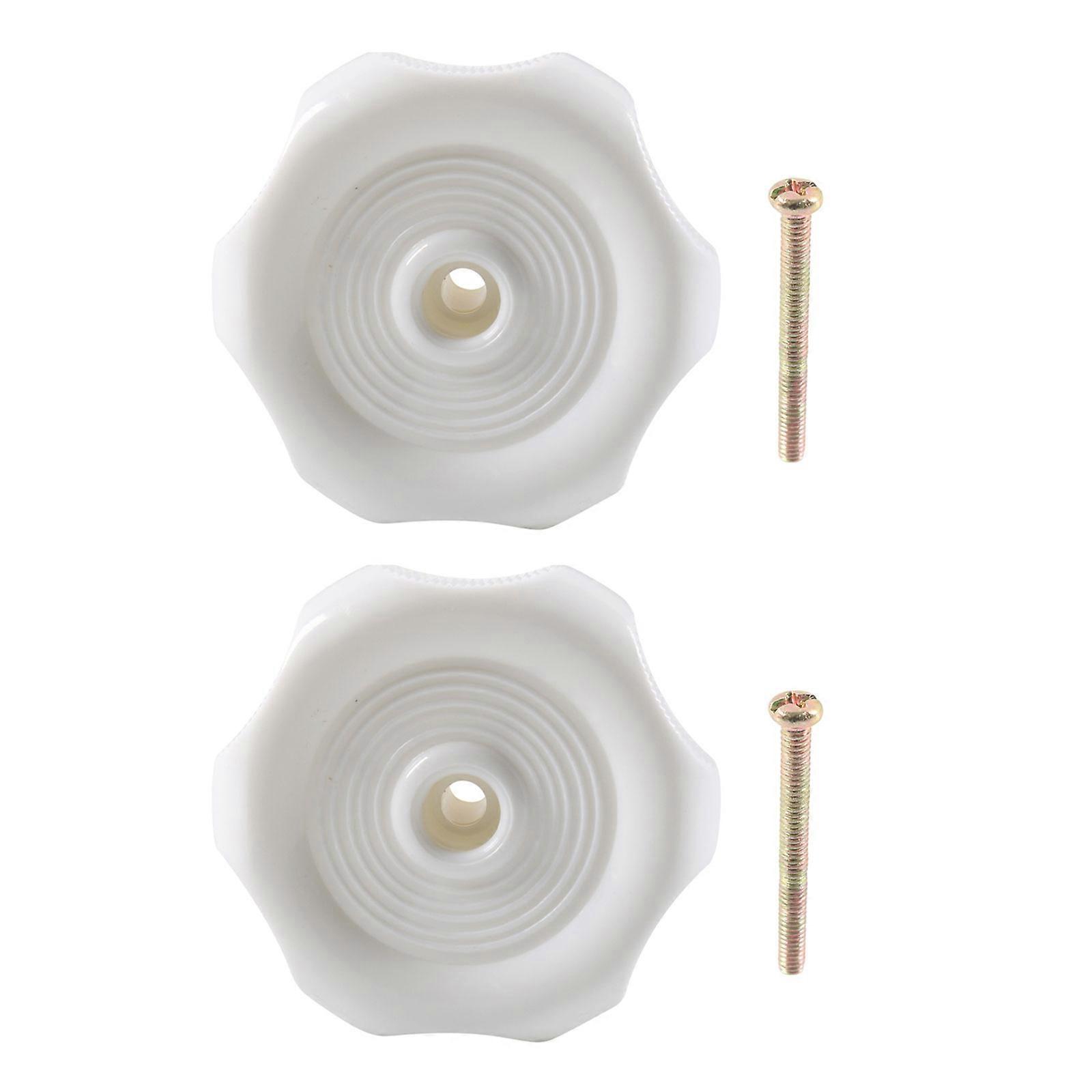 RVs Window and Vent Knob with 1Inch Shaft Bolt Included 2-1/4Inch Diameter Latches Knob Replacement Knob for Trailer White
