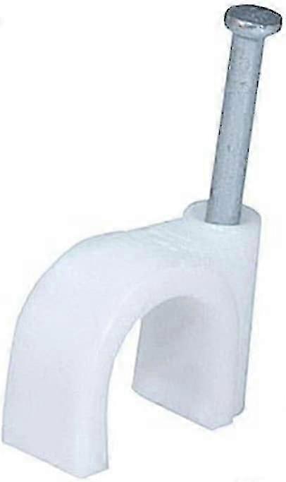 Circle Cable Clips With Steel Nail, 25mm, 100pcs/pack