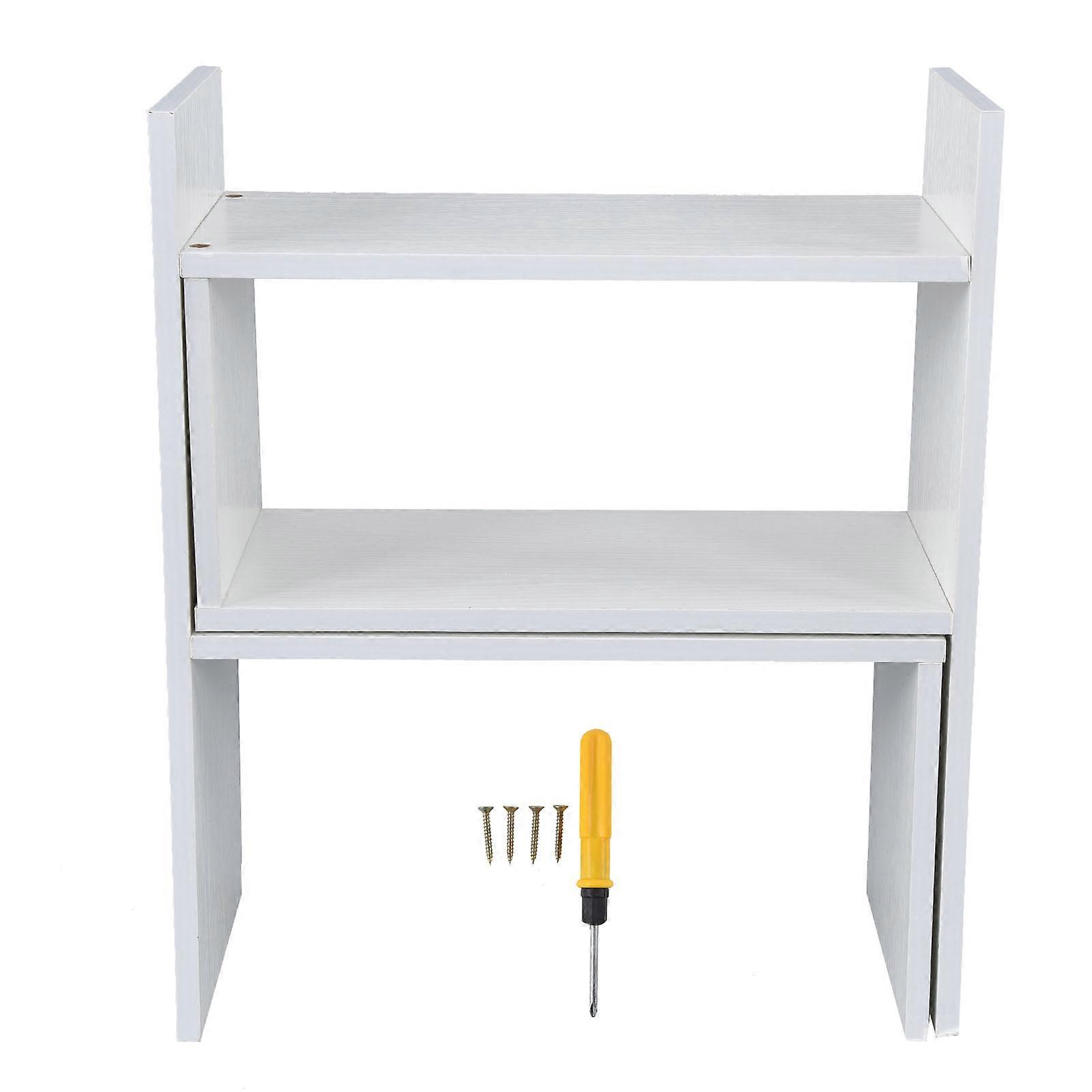 Adjustable Desktop Display Shelf Desktop Storage Organizer Shelf for Home Office Dormitory