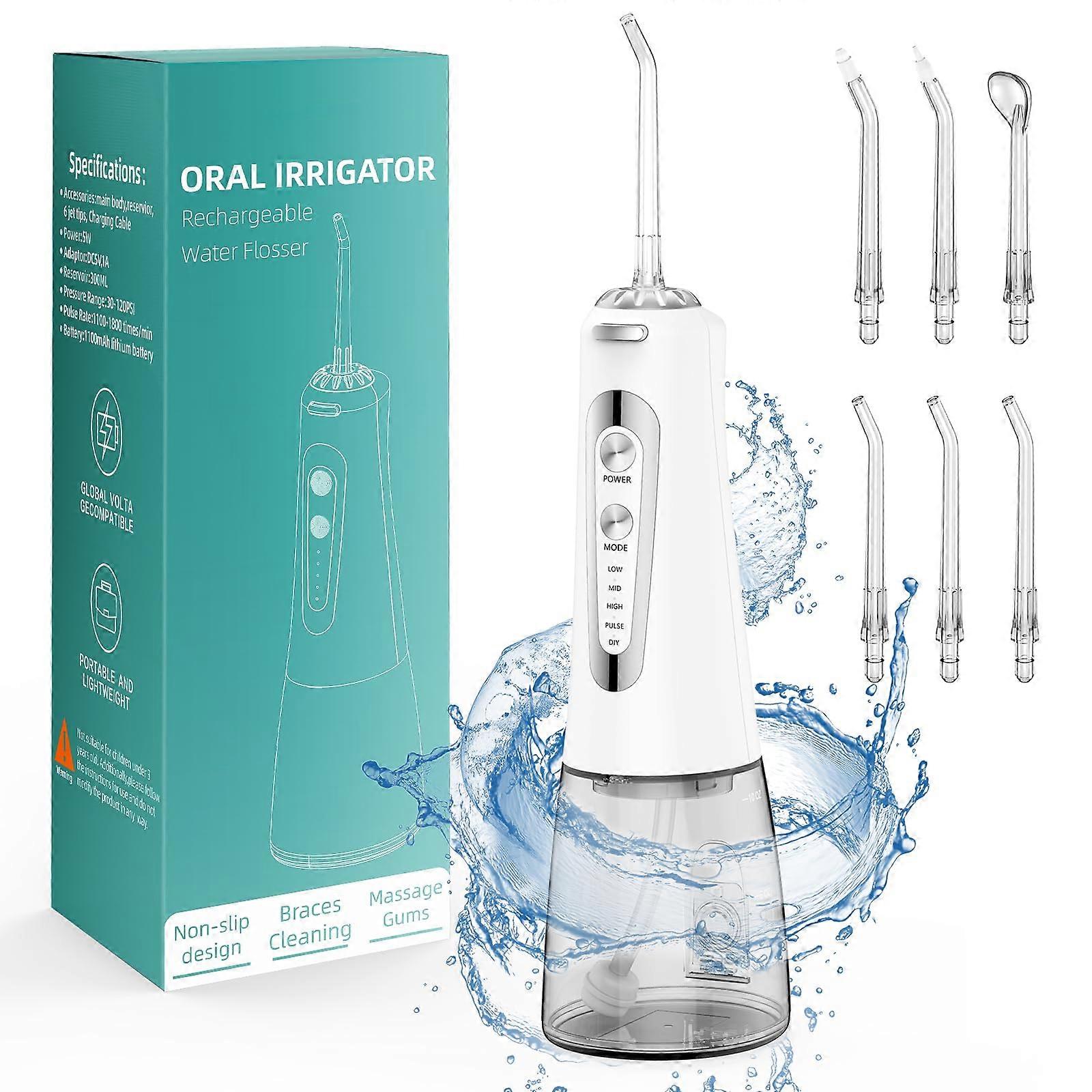 Rechargeable Water Flosser for Teeth Cleaning and Flossing 300ML