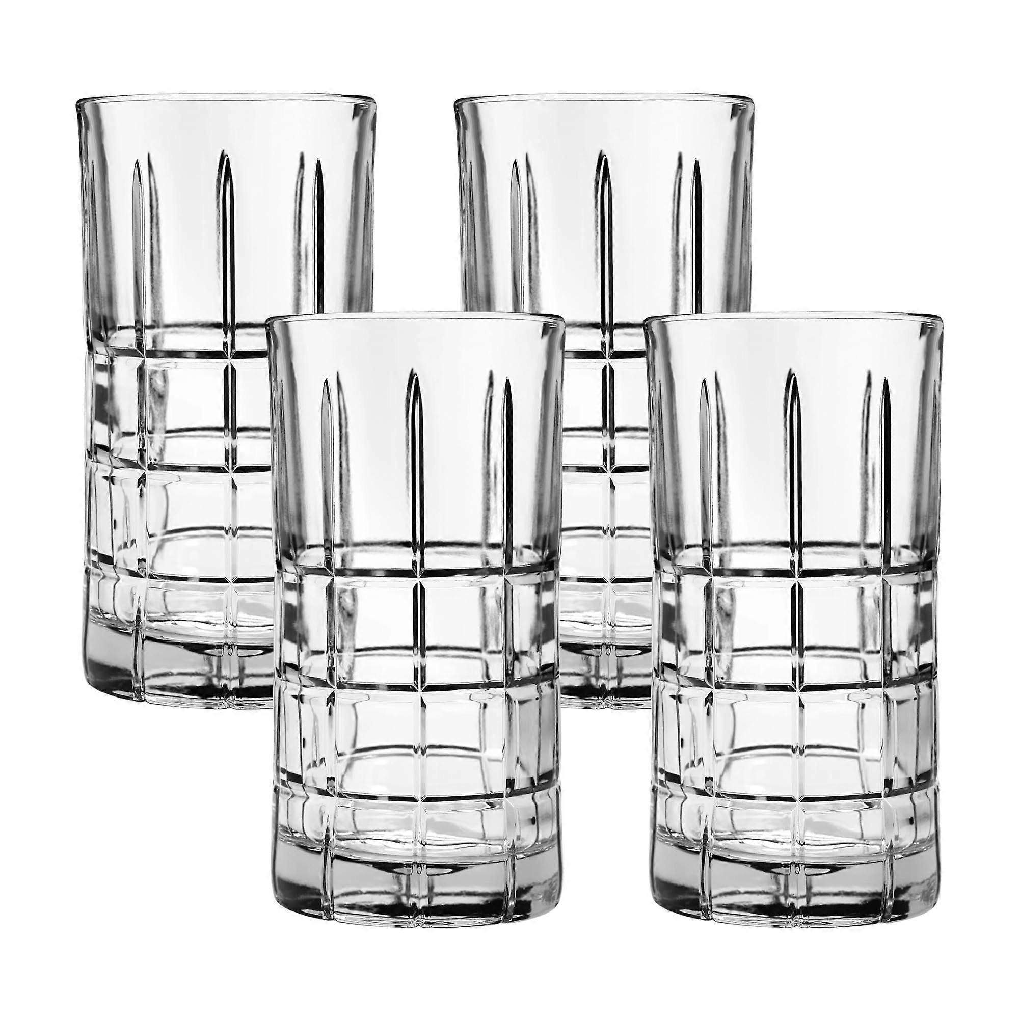 Drinking Glasses Set Of 4 16-Ounce Capacity Dishwasher Safe