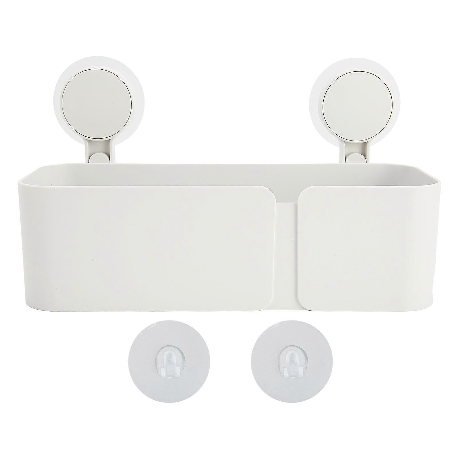 Adhesive Shower Caddy For Bathroom, High Quality Abs Shower Organizer With Drainage Holes Design For Efficient Storage, Durable Waterproof Suction