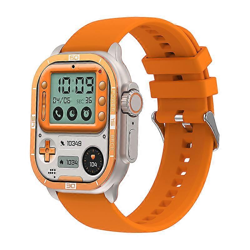 Smartwatch with Bluetooth Calling, Heart Rate Monitoring, Notification Push, Always-On Display, Step Counter, and Sports Tracking(Orange)