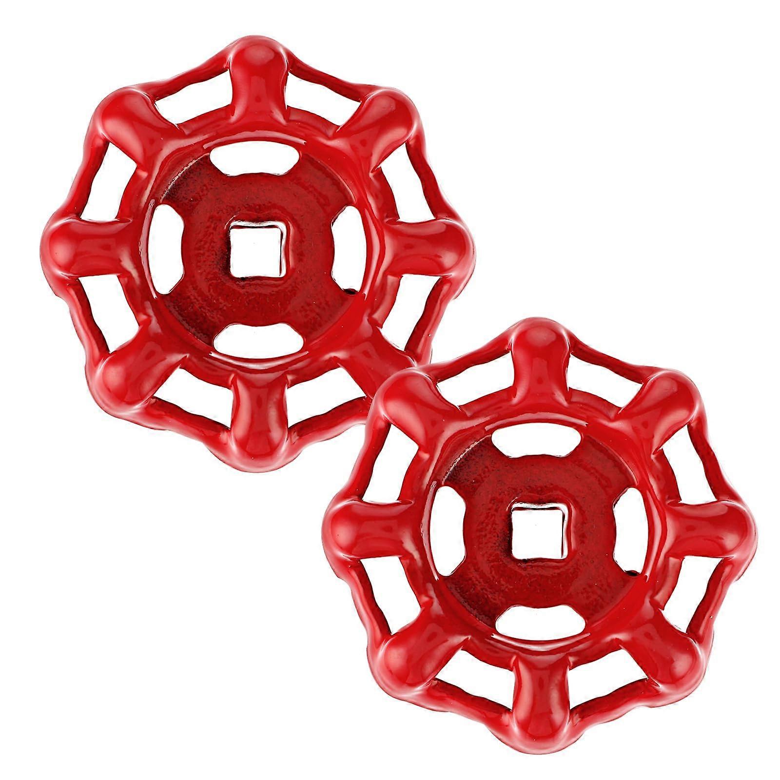 Outdoor Faucet Handle Round Wheel Metal Exterior Hose Bibb Handle With Square Shank 0.27in Bore