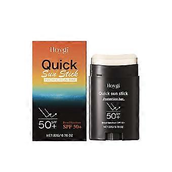 Barra de Proteção Quick SunStick, Centella Asiatica Sunscreen Stick SPF 50+, Sun Stick para Rosto e Corpo, Sem Gesso Branco & Não Adesivo (1)
