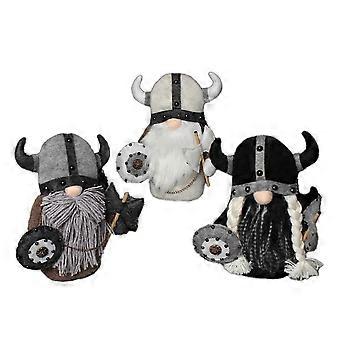 3PCS Halloween Viking Warrior Gnome Doll Fall Farmhouse Gnome Plush Decor Indoor Cute Scandinavian