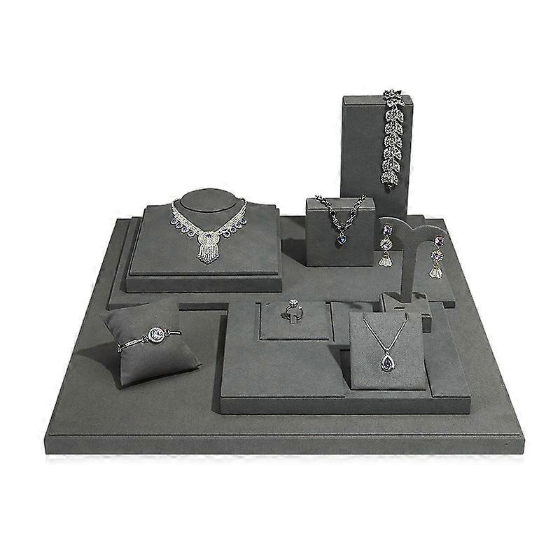 Graues Schmuckdisplay Mikrofaser Schmuck Requisiten Display Rack