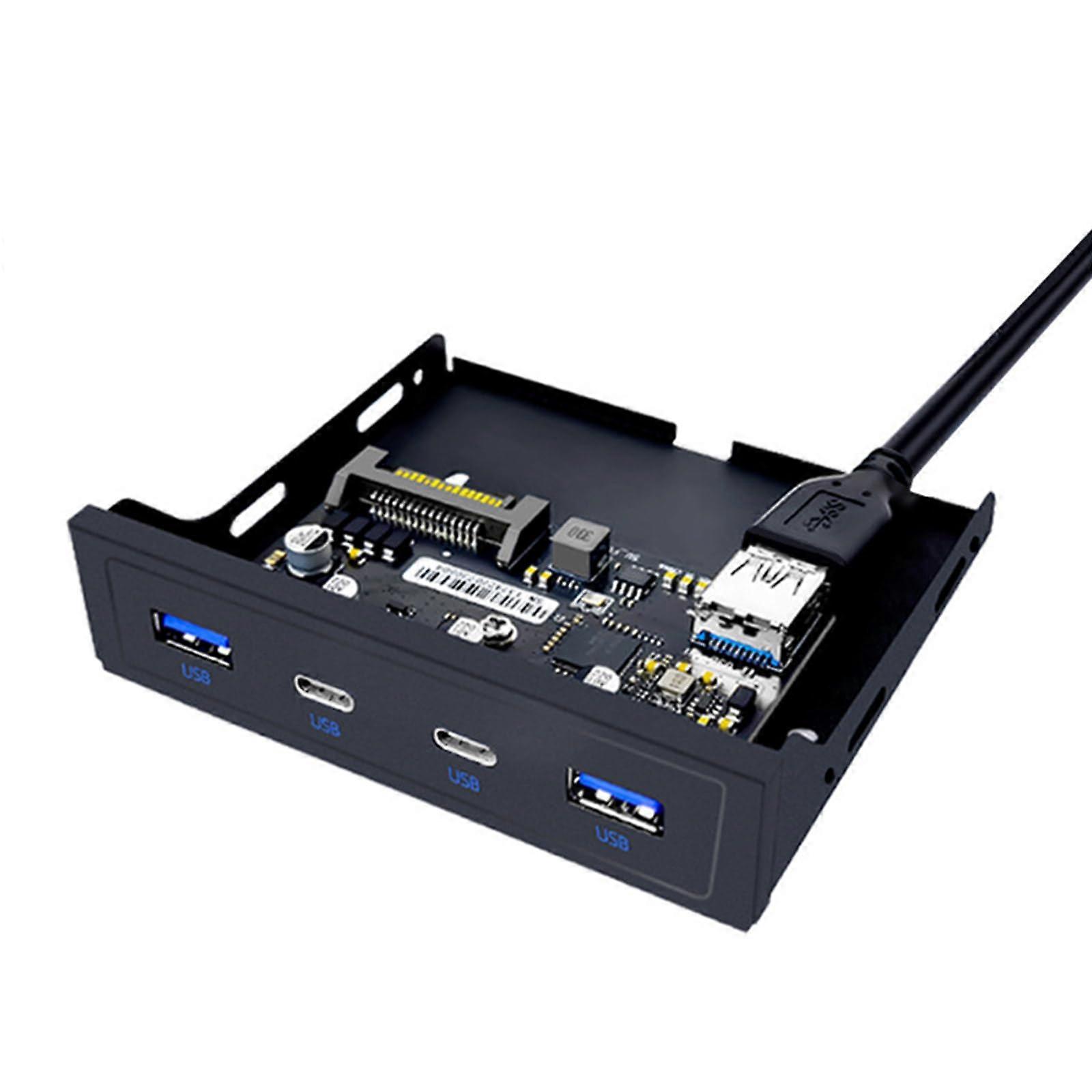 19/20 Pin 3.5" USB Front Panel Expansion Adapter with 2 USB 3.0 and 2 USB 3.2 5Gbps Ports for Desktop Computers