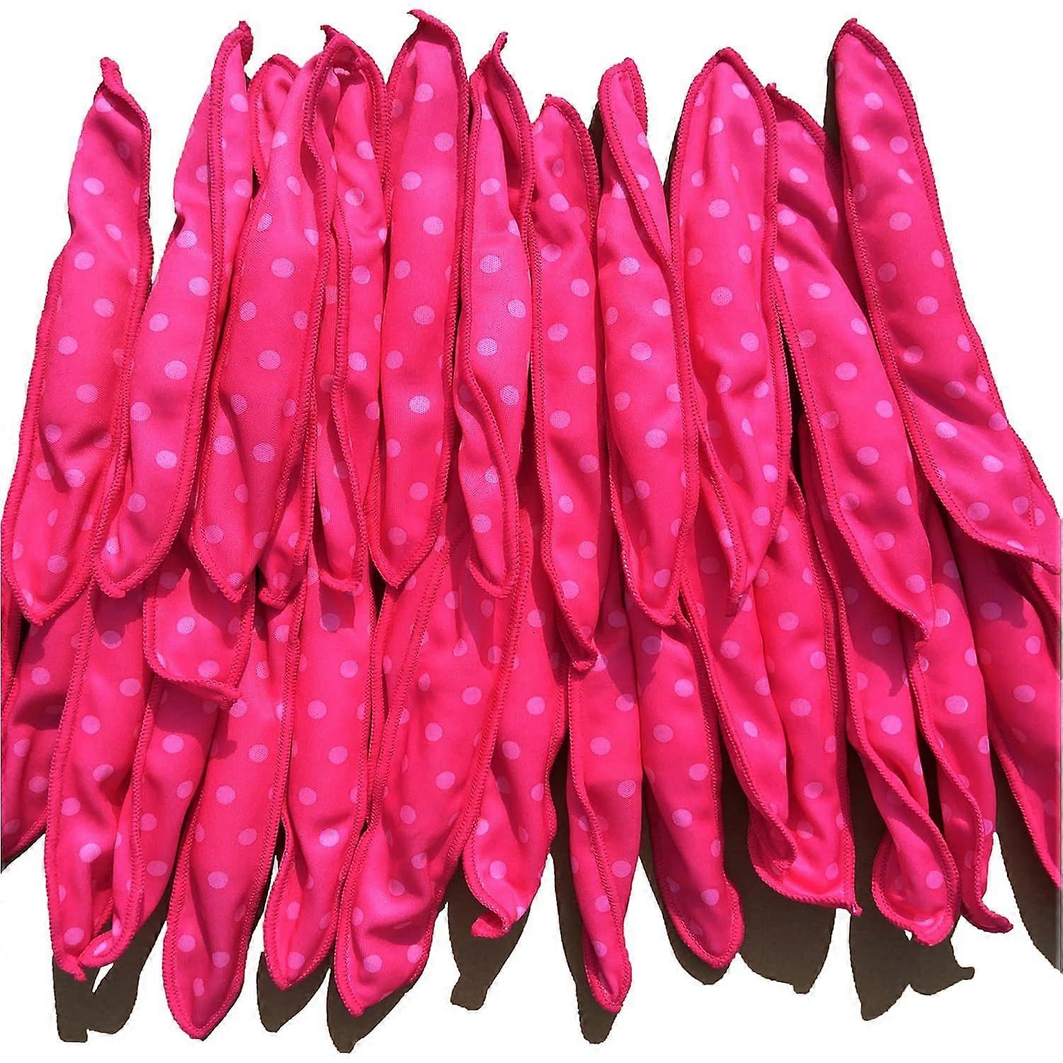 SQCLV Aimin Soft Curlers for Overnight Heatless Curls, No Heat Foam Rollers for Long Hair, Satin Sponge Curlers (30 pcs, pink)