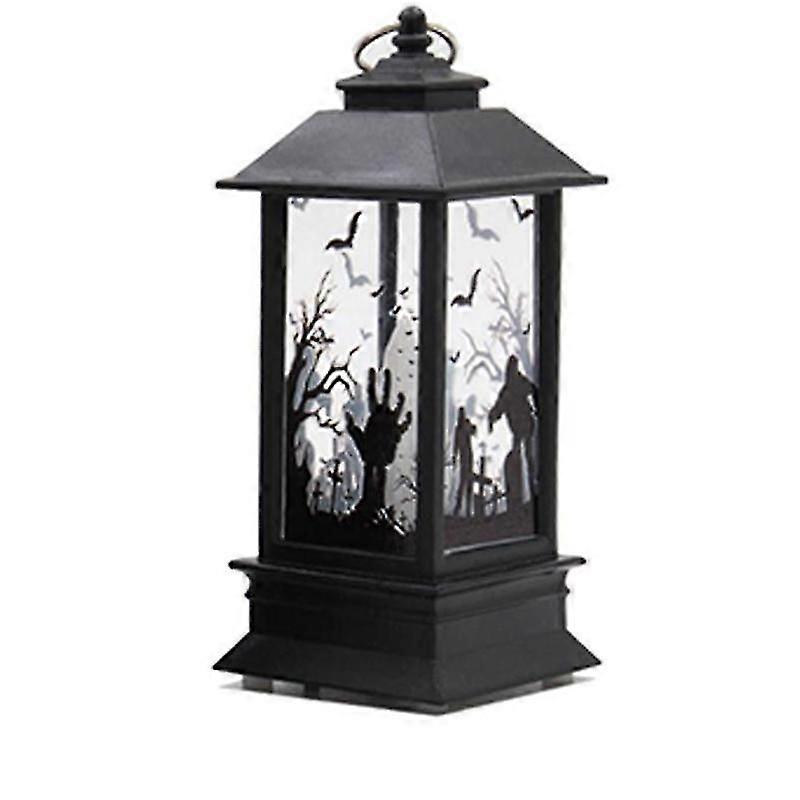 Halloween Led Table Lamp Scary Flame Light Party Prop Hanging Lantern Home Decor