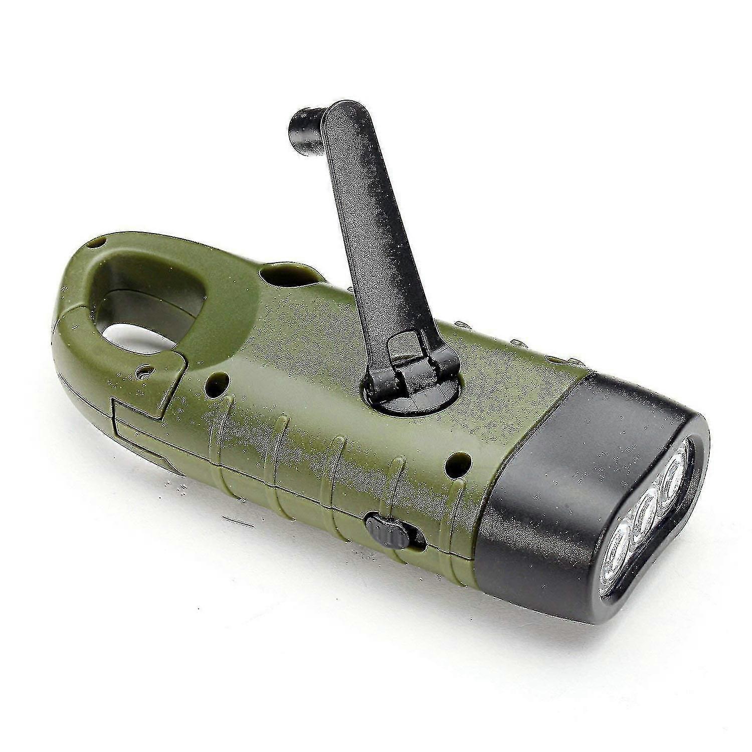 Hand Cranking Solar Powered Rechargeable Flashlight Emergency Led Flashlight Quick Snap Clip Backpack Flashlight Torch Weather Ready For Camping Outd