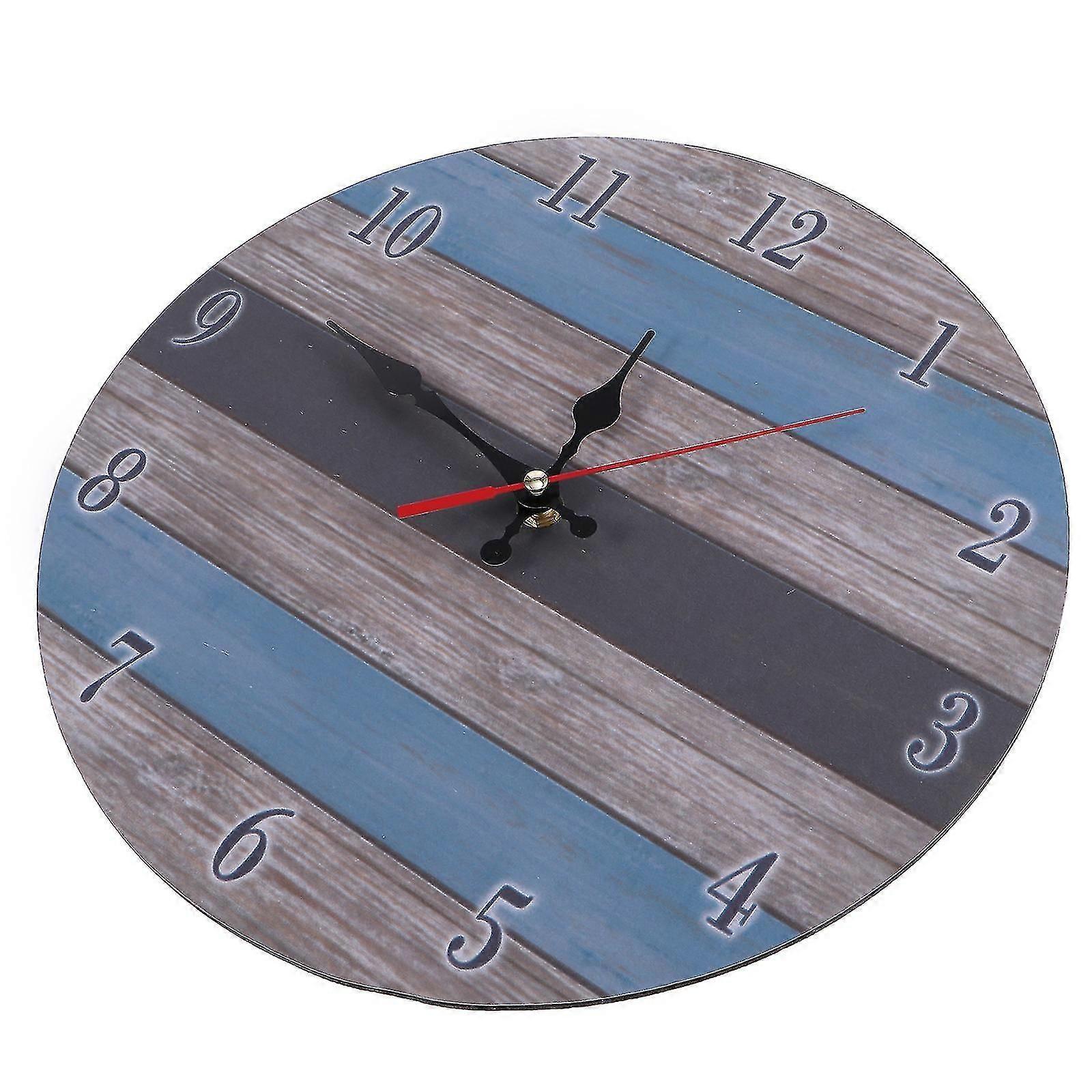 1pcの壁掛け時計ミュート木製のかわいい壁掛け時計家庭用時計ルームホーム用