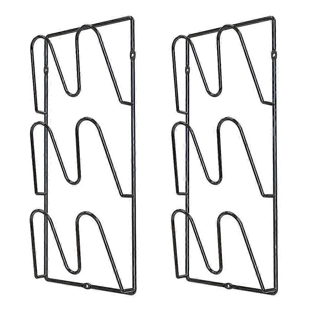 2-pack Pot Lid Holders For Kitchen Cabinet - Wall-mounted Or Door-mounted Lid Organizer Rack