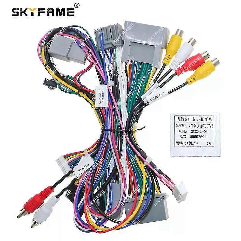 Applies To Car 16pin Wiring Harness Adapter Canbus Box Decoder Android Radio Power Cable For Honda Accord 8