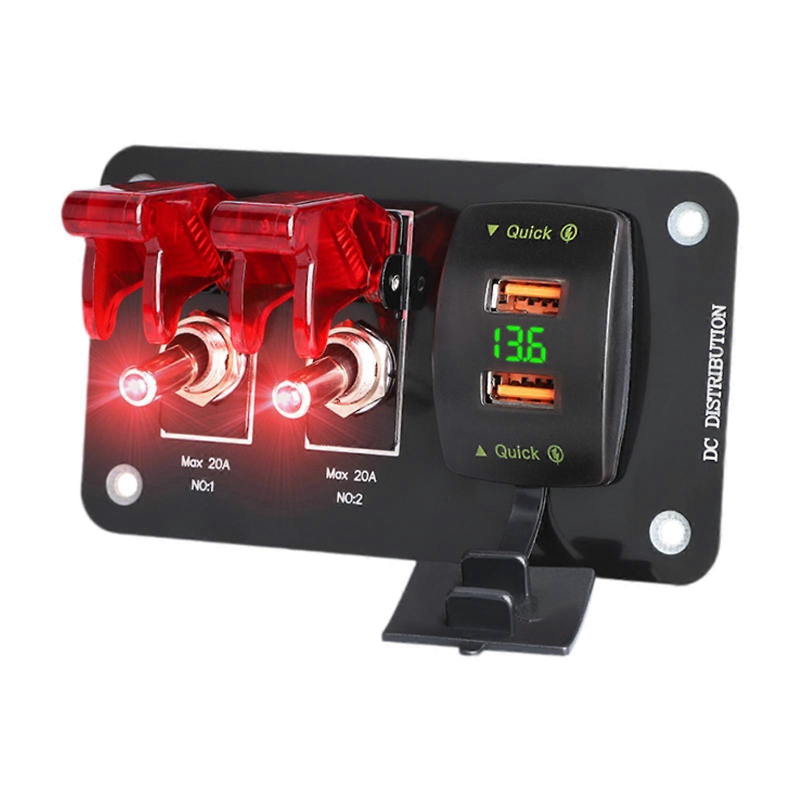 Generic Toggle Switch Panel Dubbele USB 36W Total Power Yachts Boot 12 V 24 V