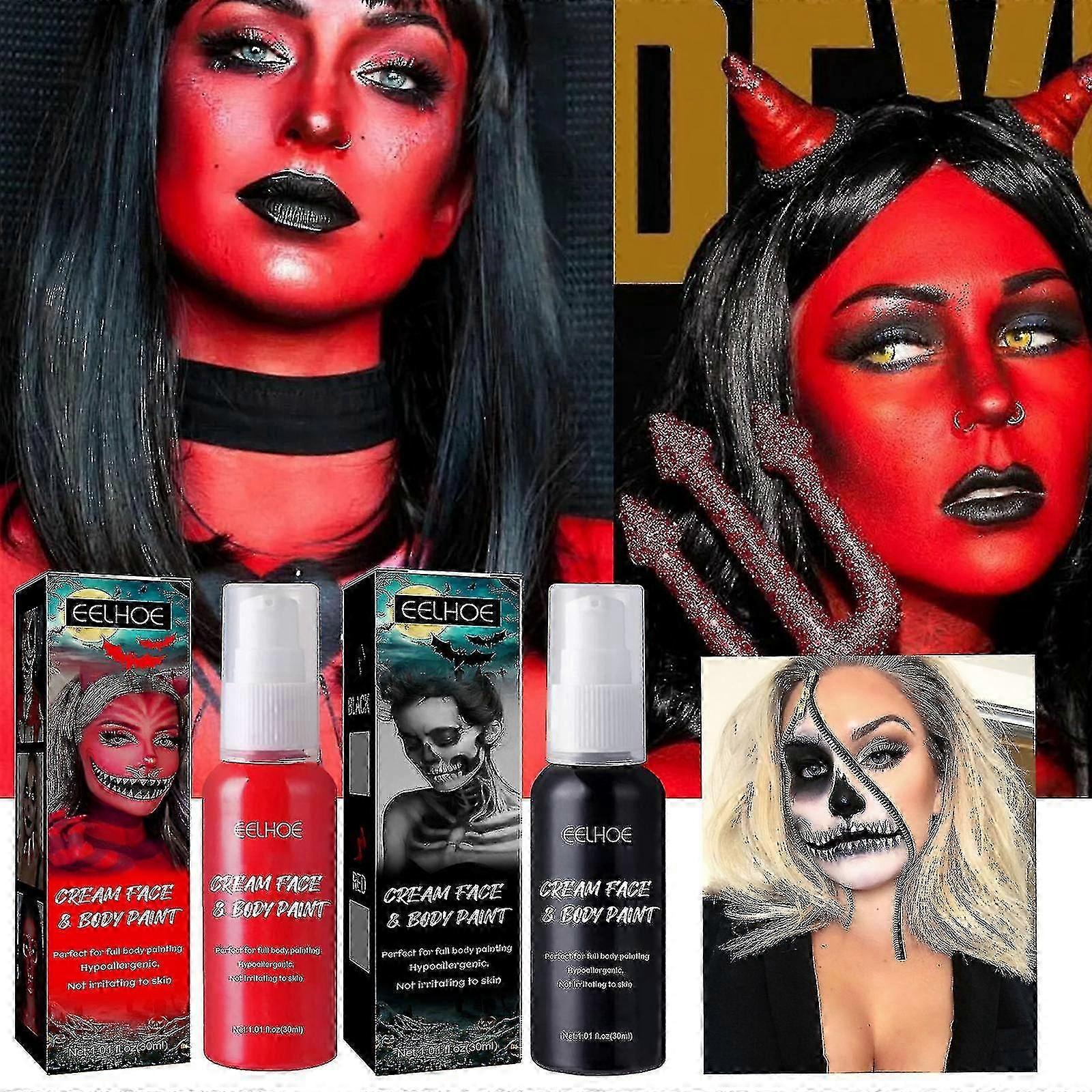 Eelhoe Μακιγιάζ Body Paint Αποκριάτικο Χρώμα Σώματος Χρώμα Προσώπου
