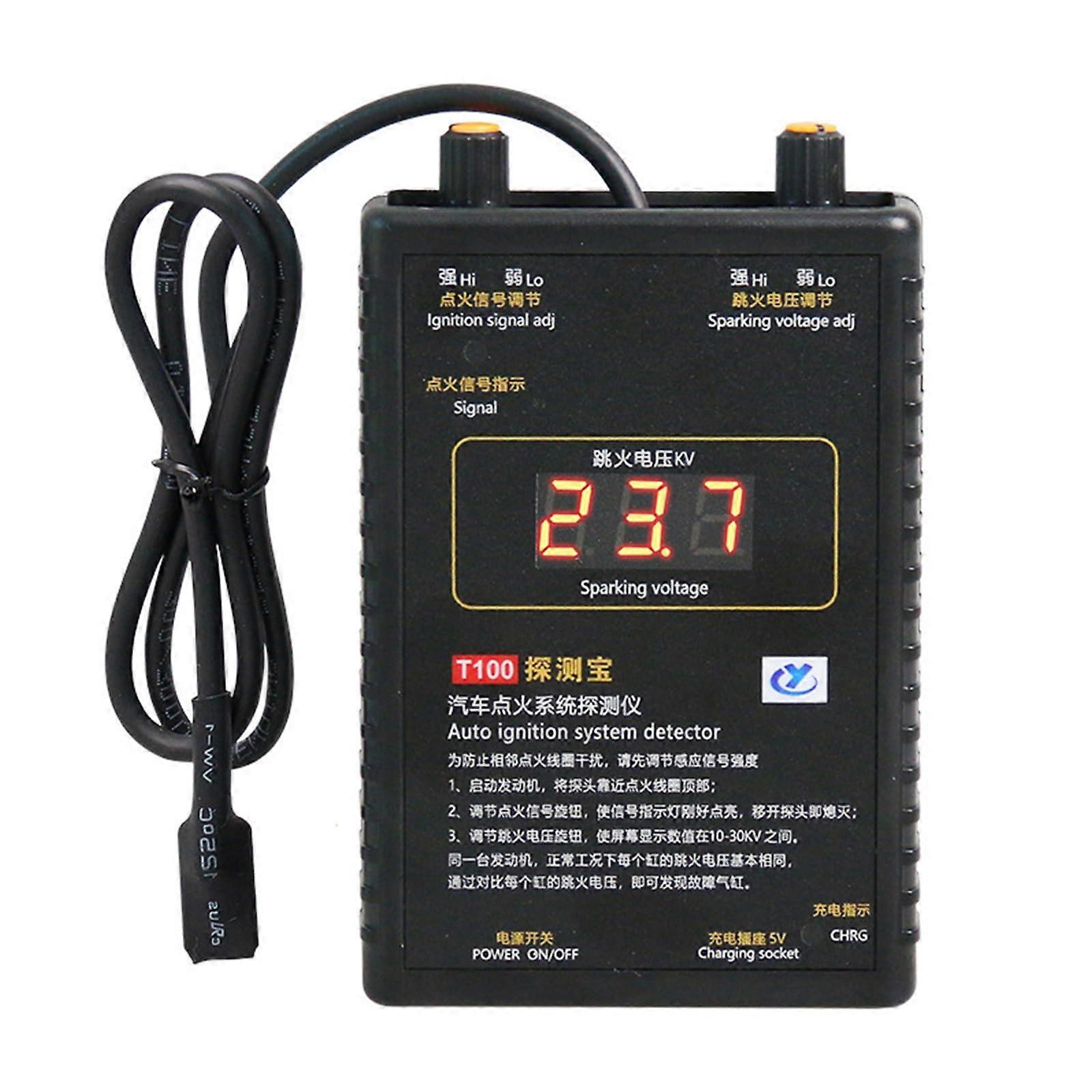 Car Engine Diagnostic Tester T100 Ignition Coil Signals Troubleshooting Quick Fault Location Vehicle Maintenance Tool