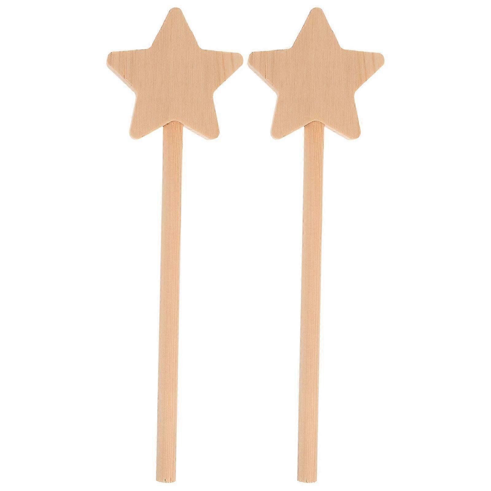 2pcs Star Shape Fairy Stick Peinture Baguettes Fait à la main Fairy Stick Diy Graffiti Fairy Stick
