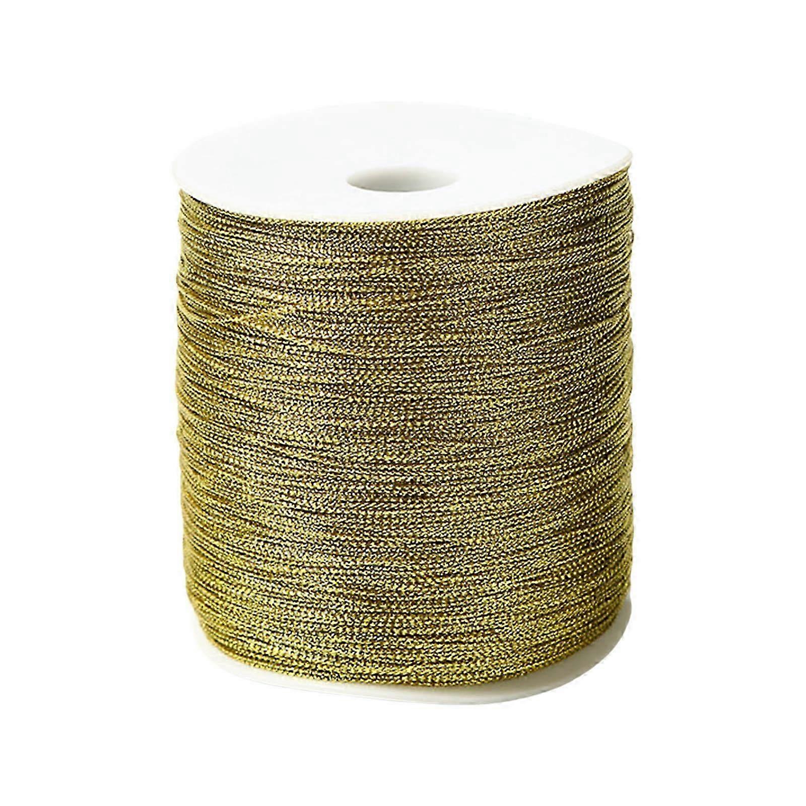 0.8-2.0mm Metallic Elastic Cords Stretch Cord Metallic Tinsel Cord Rope for Craft Making Gift Wrapping Jewelery Making