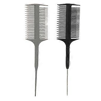 Surligneur Peigne Teinture Double Face Cheveux Section Peigne Kit pour Barbier Coiffure
