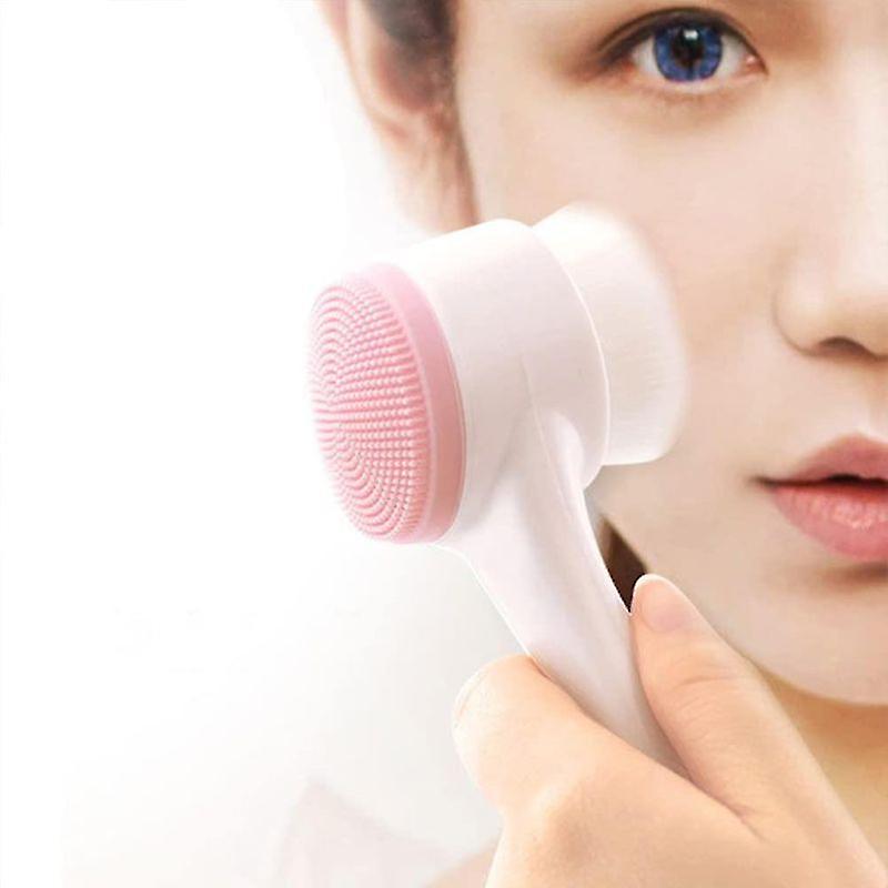 Lebanghui 1 Pack Of Double-sided Cleaning Brush, Manual Cleaning With Silicone, Deep Cleaning, Used For Pore Cleaning And Exfoliation