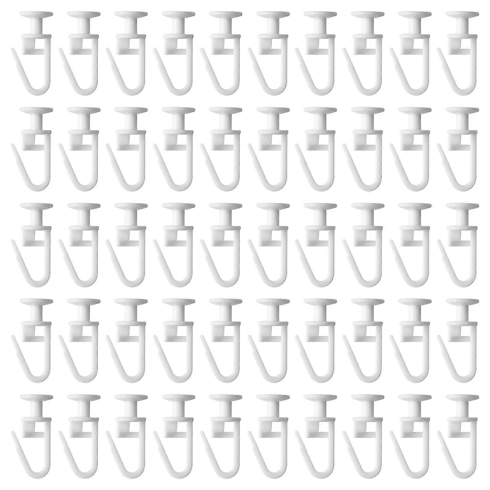 50pcs Drapery Gliders Hooks Curtain Lockable Hook Roller For Seamlessly Integration Into Existing Curtain Track Systems