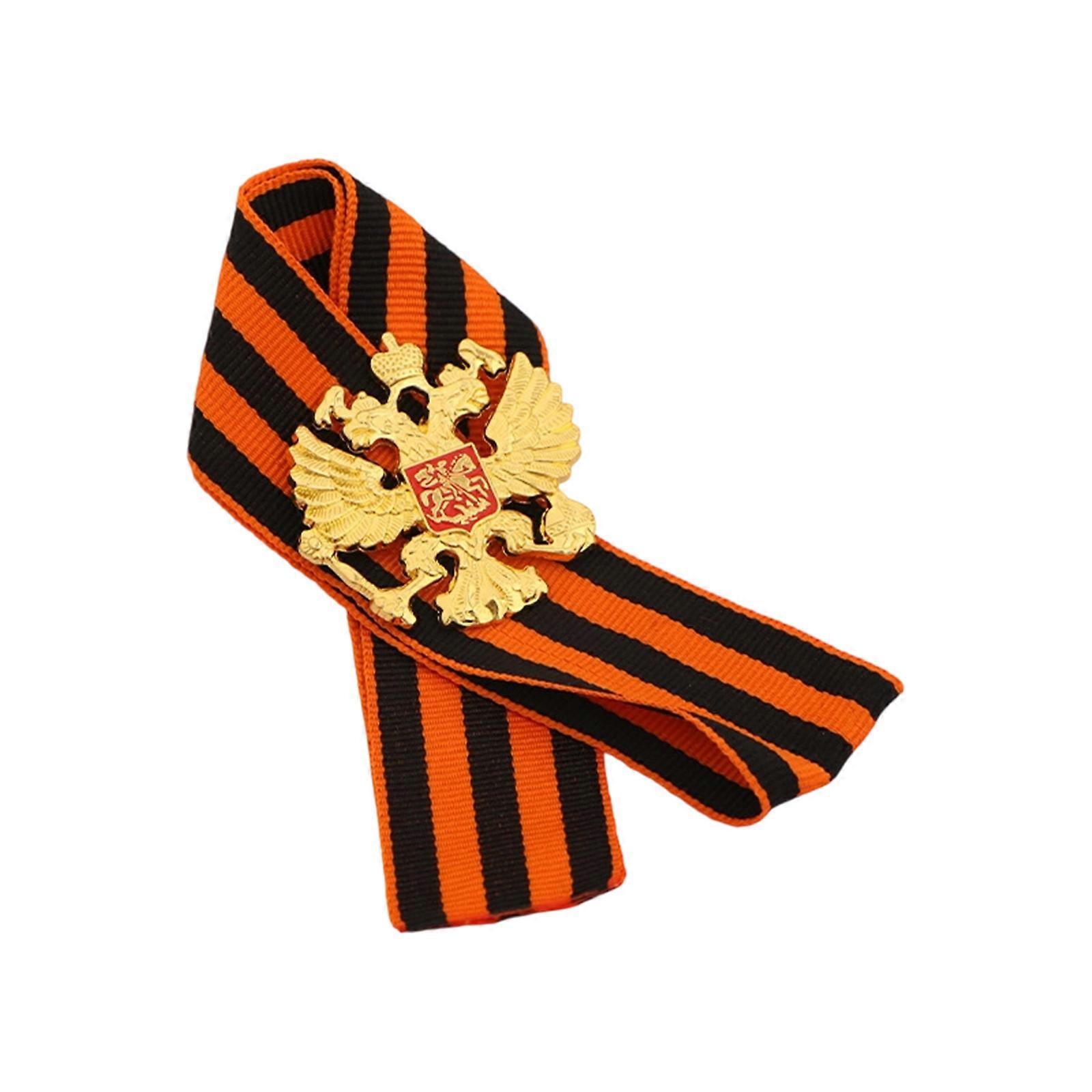 Themed Charm Medals Badge Brooch with Historical Ribbon Detail Single/Double Layer for Formal Event Gift Giving
