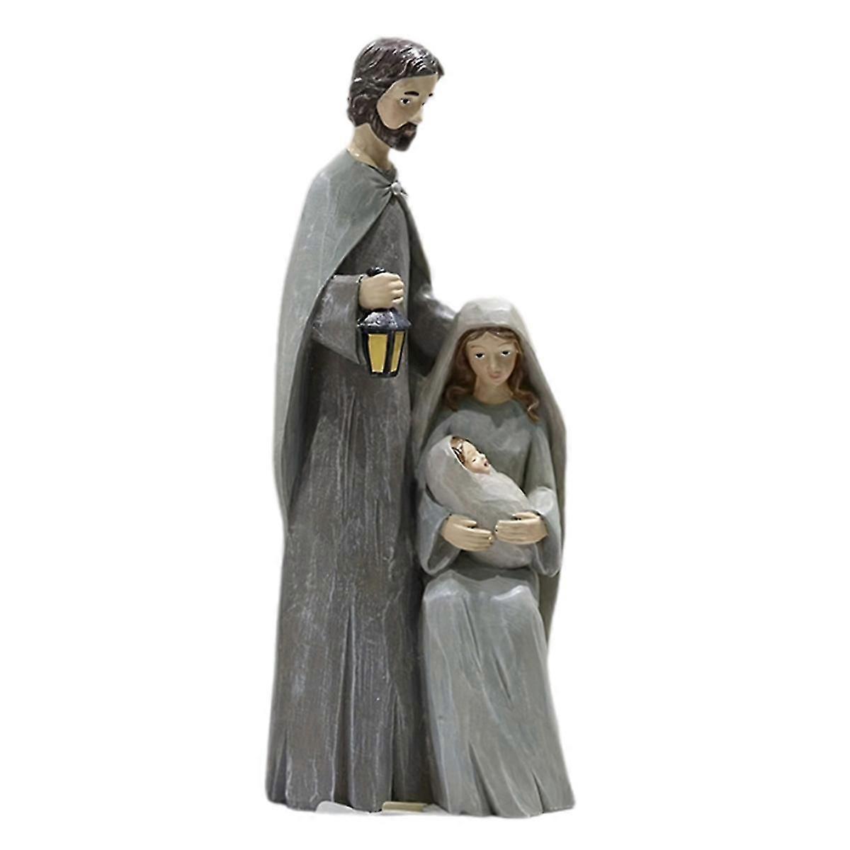 Nativity Scene Home Decoration Crafts Easter Gift Gray