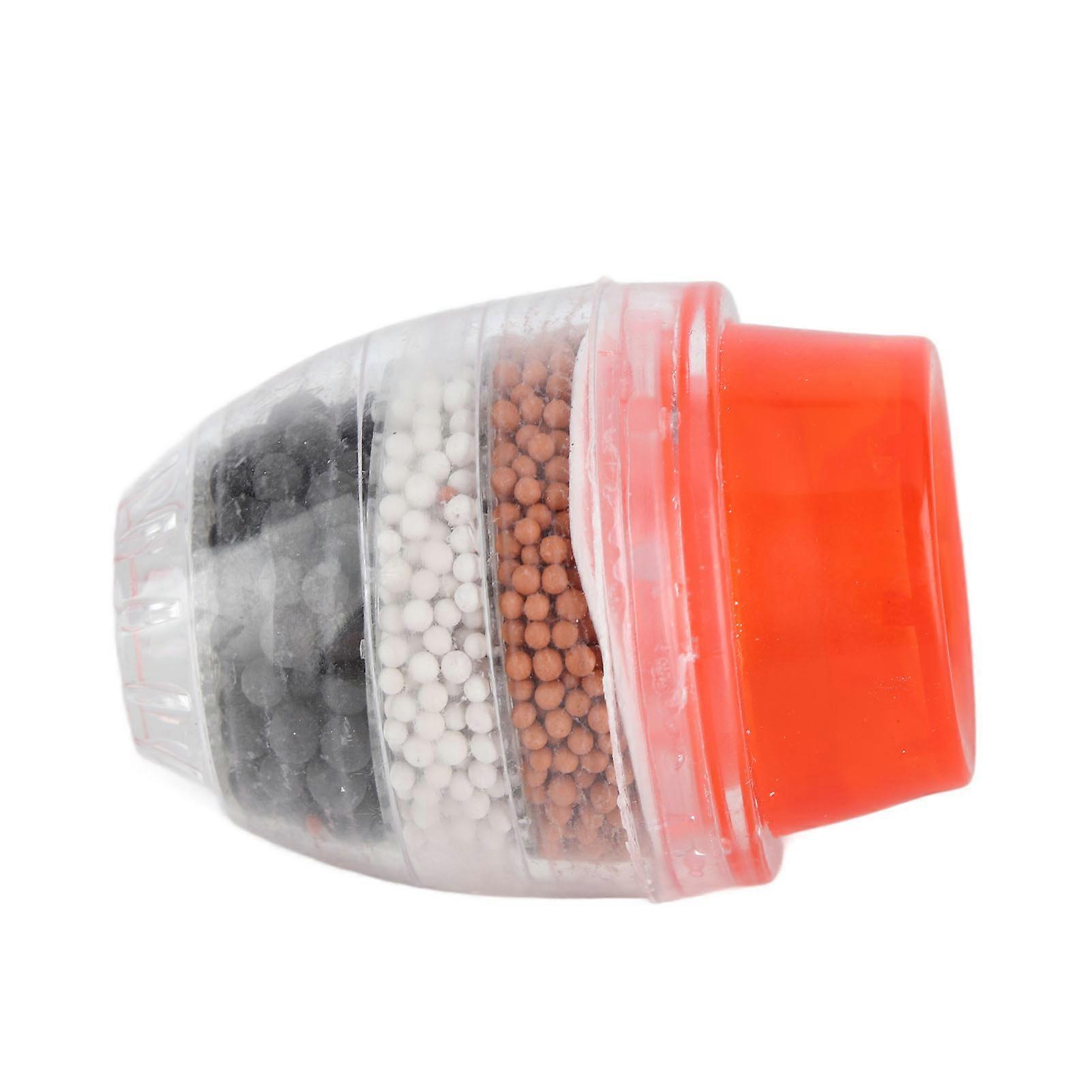 Faucet Mount Filter 5-Layer Water Purifier Red 60g for Kitchen