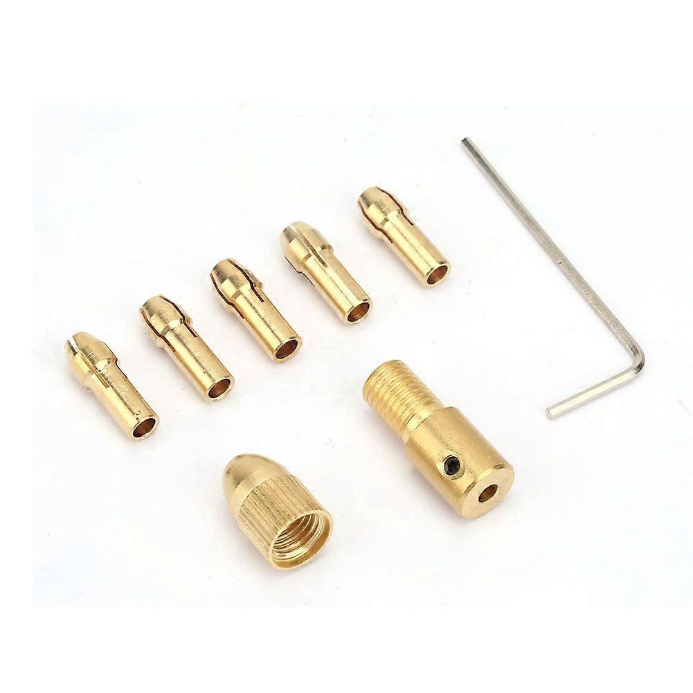 7 Pcs 0.5-3mm Electric Drill Bit Collet Micro Twist Drill Chuck Tool Adapter (3.17mm )
