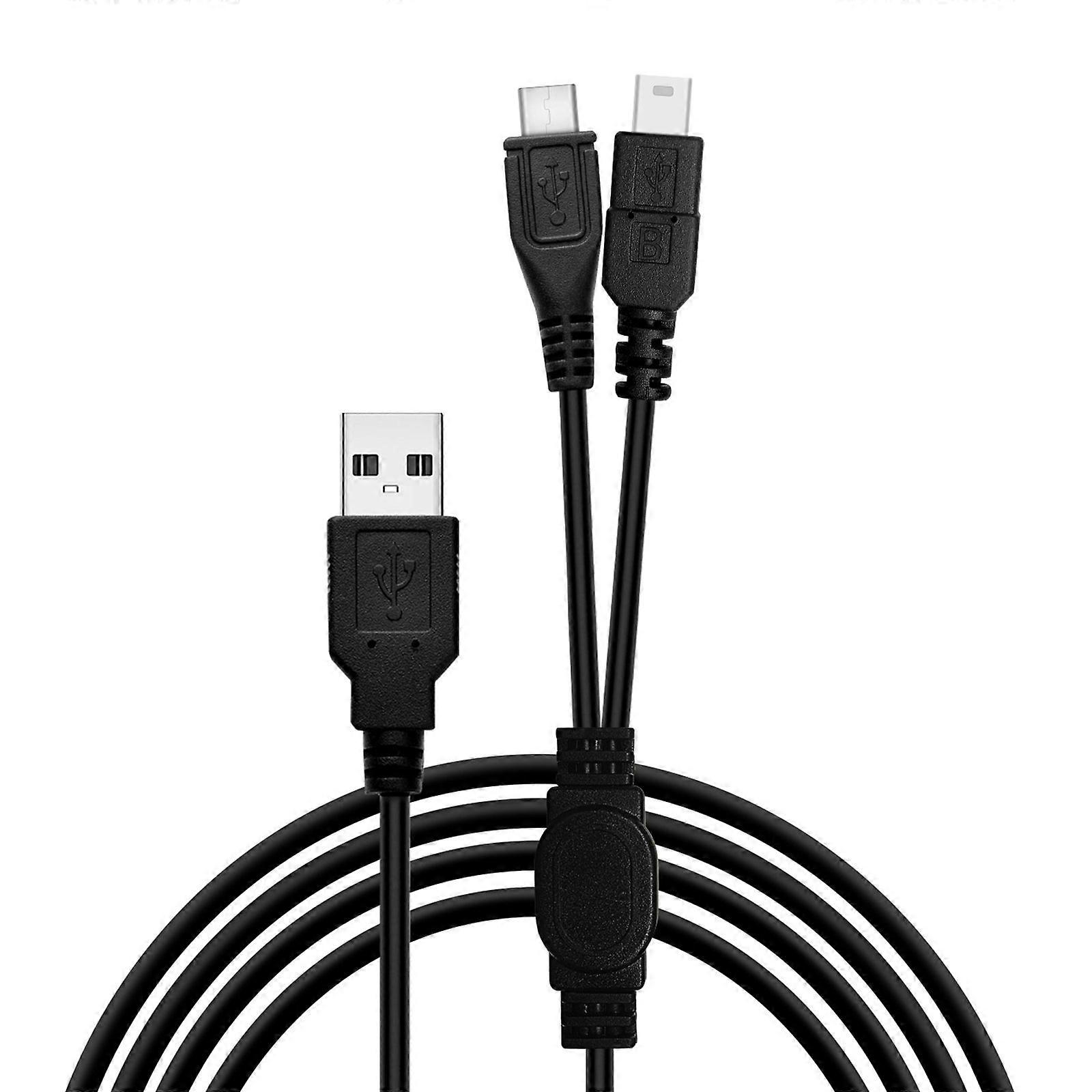 USB A zu Micro USB & Mini USB Ladekabel Game Controller Ladekabel Spielgriff Ladekabel 11,5ft
