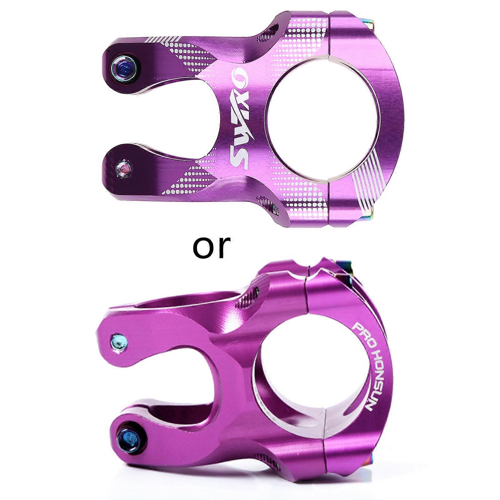 Ultra-léger VTT VTT Potence CNC Guidon Vélo Barre courte Alliage d’aluminium Pivot Accessoires de cyclisme Violet