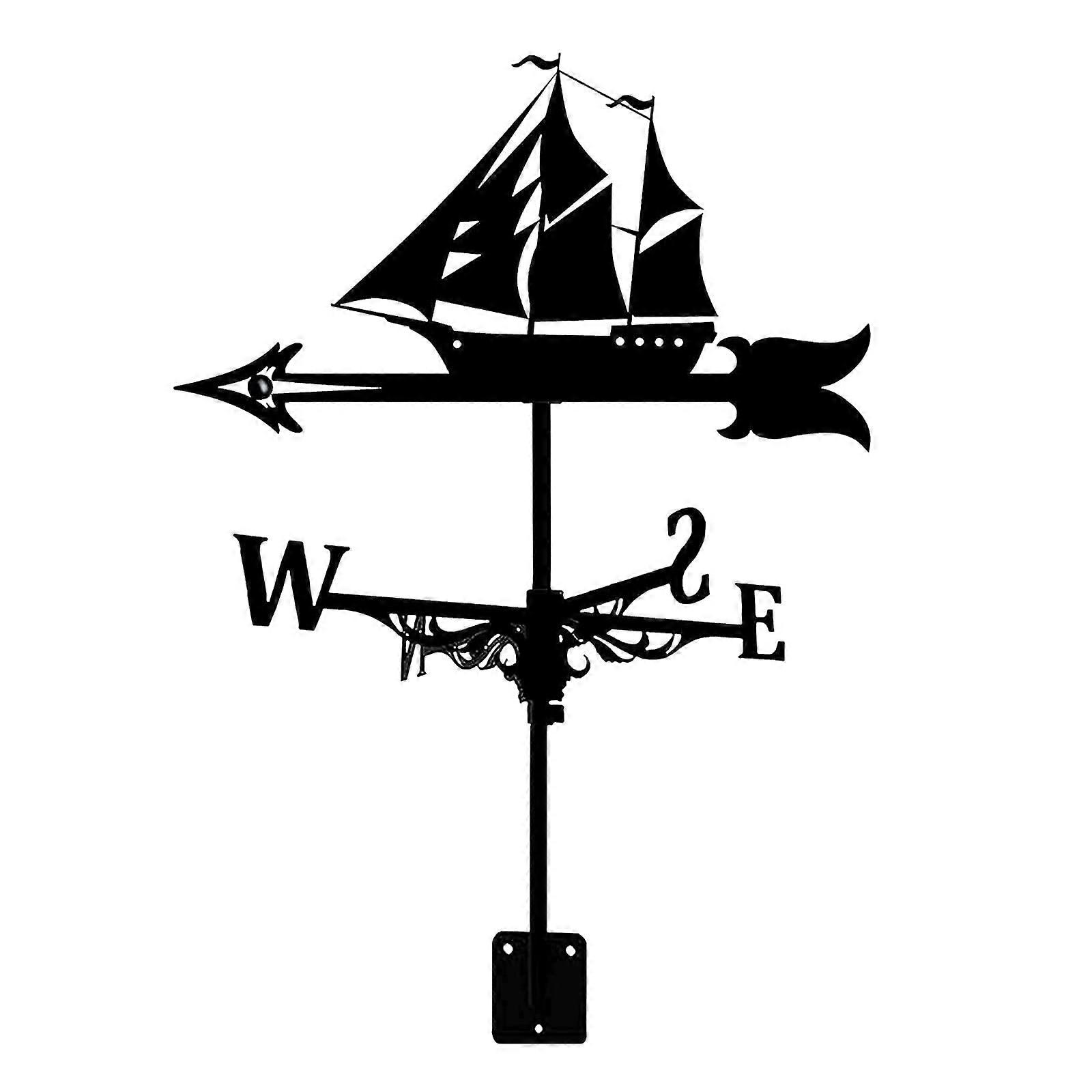 Weather vane for sailboats Retro weather vane for sailboats, Decorative wind direction indicator for the roof Freien Ref: 4493