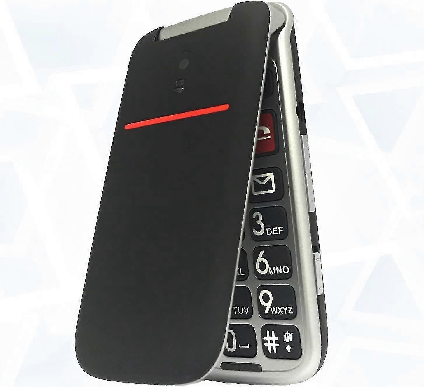 Artfone Unlocked Clamshell Senior Mobile Phone With Big Buttons Cf241a Sos Button 2.4 Inch Screen, Camera, Fm Radio, Box Speaker, Torch, 1000mah Batte