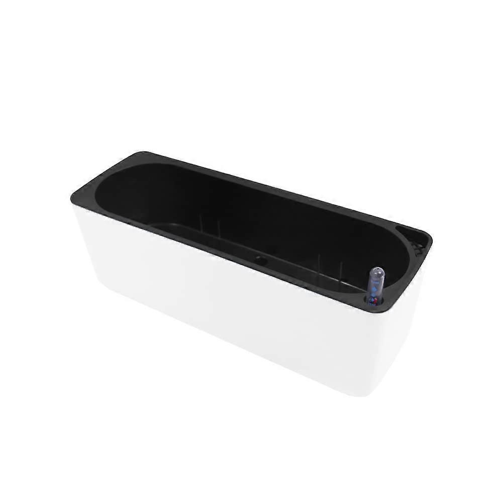 40cm Rectangular Self Watering Planter with Water Level Indicator Window for Indoor Flowers and Herbs, Modern Garden Box