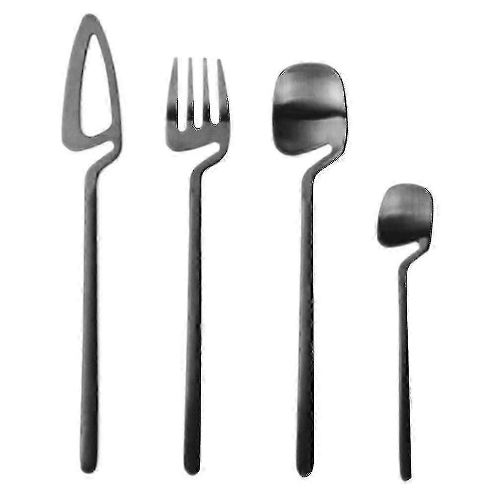 Matte Cutlery Set,stainless Steel Dinner Tableware,flatware Set,knife Fork Spoon Dinnerware Set Par (haoyi