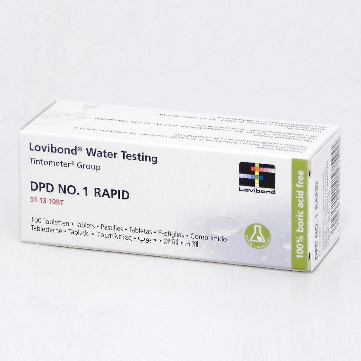 Lovibond DPD No.1 Fast Dissolving Tablets For Pools Spas And Hot Tubs - Test Reagent Tablets, Water Analysis