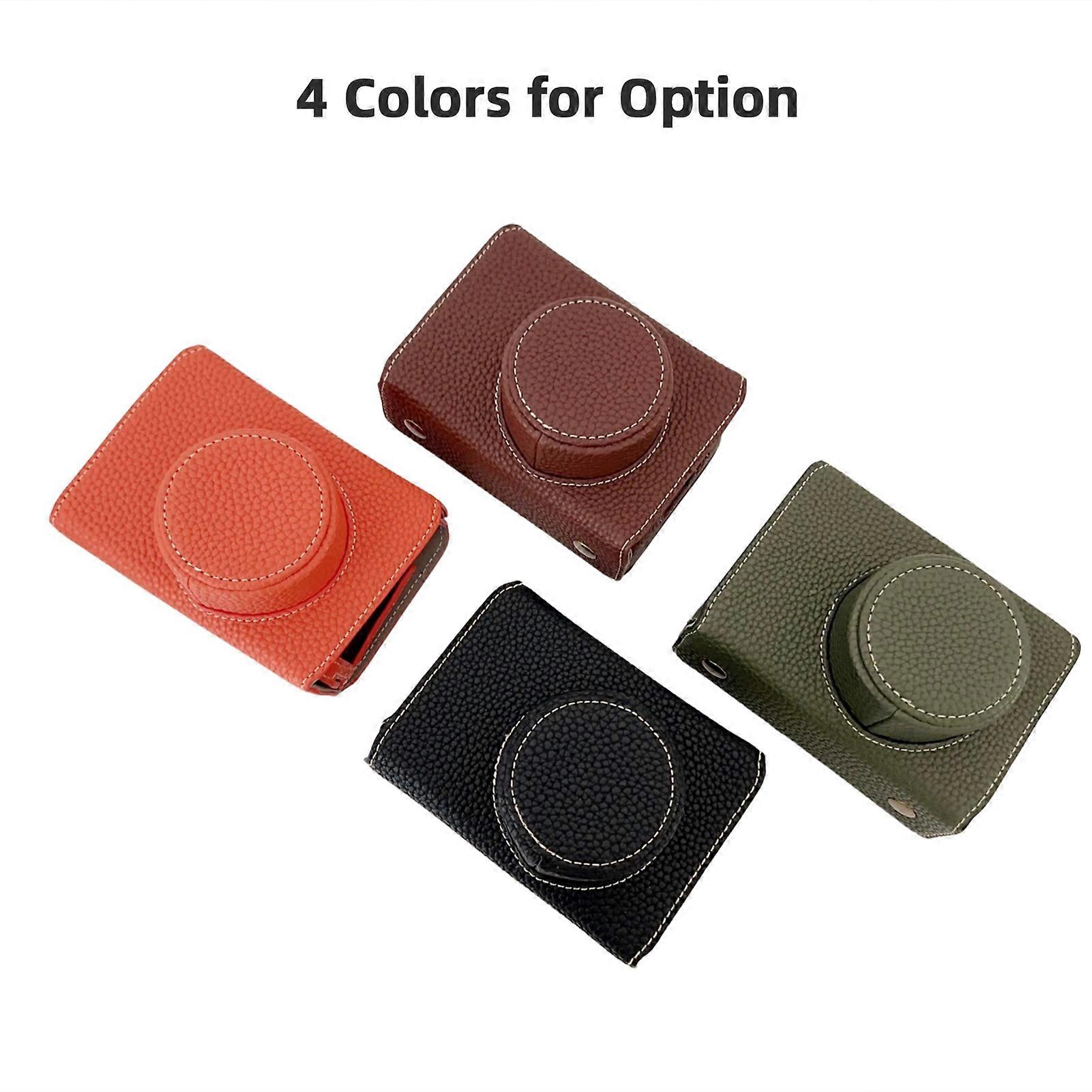 Portable Camera Protective Case Retro Style Full Camera Case Carry Bag Opening Bottom Design with Shoulder Strap Replacement for Fujifilm X100VI Came