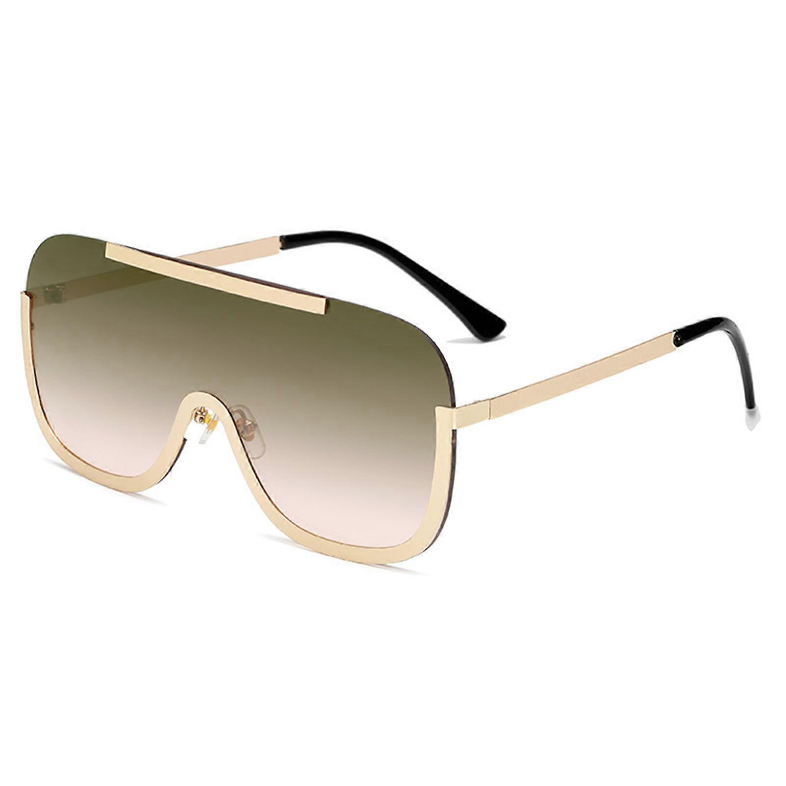 Women Men Oversized Sunglasses Trendy One Piece Flat Top Sunglasses Big Large