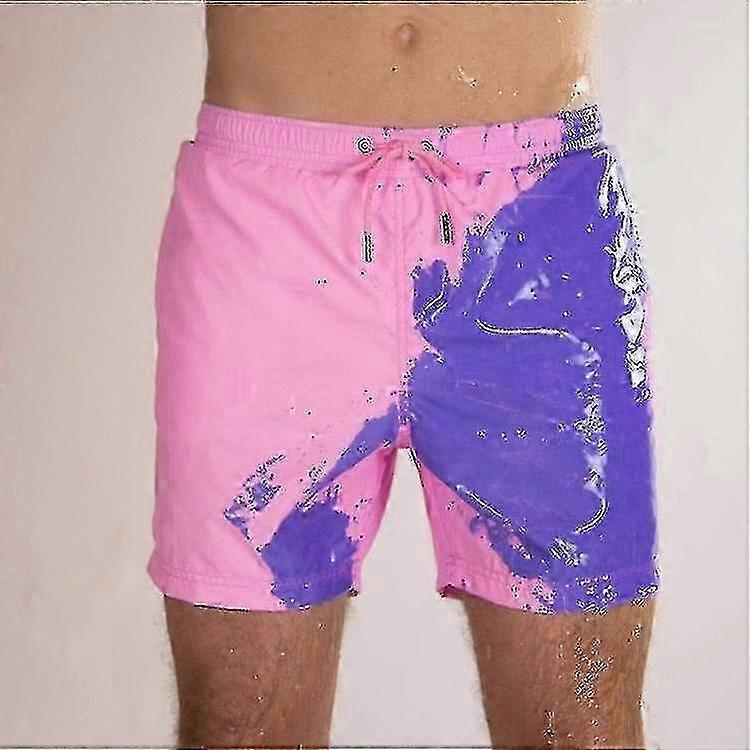 New High Quality Magical Color Changing Beach Shorts Men's Swim Trunks Quick Dry Bathwear