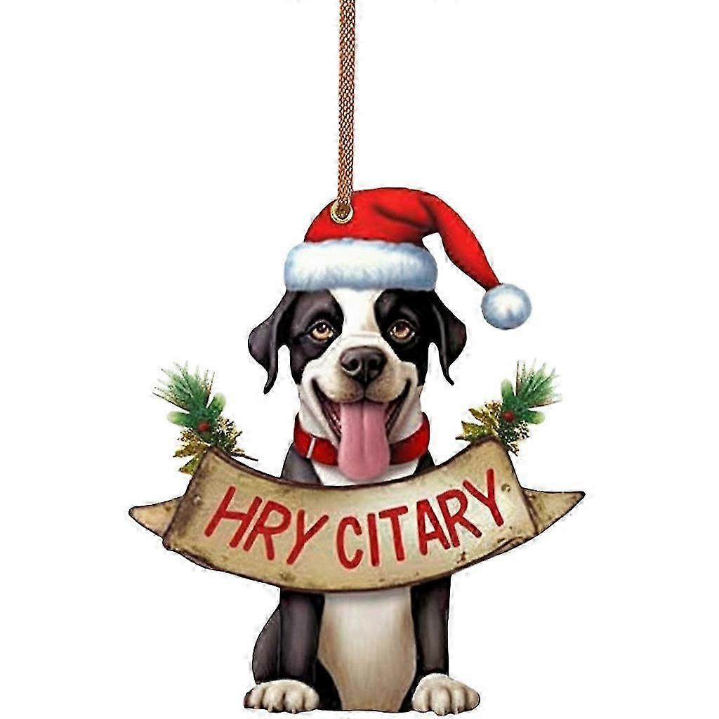 Chien dans un chapeau suspendu ornement