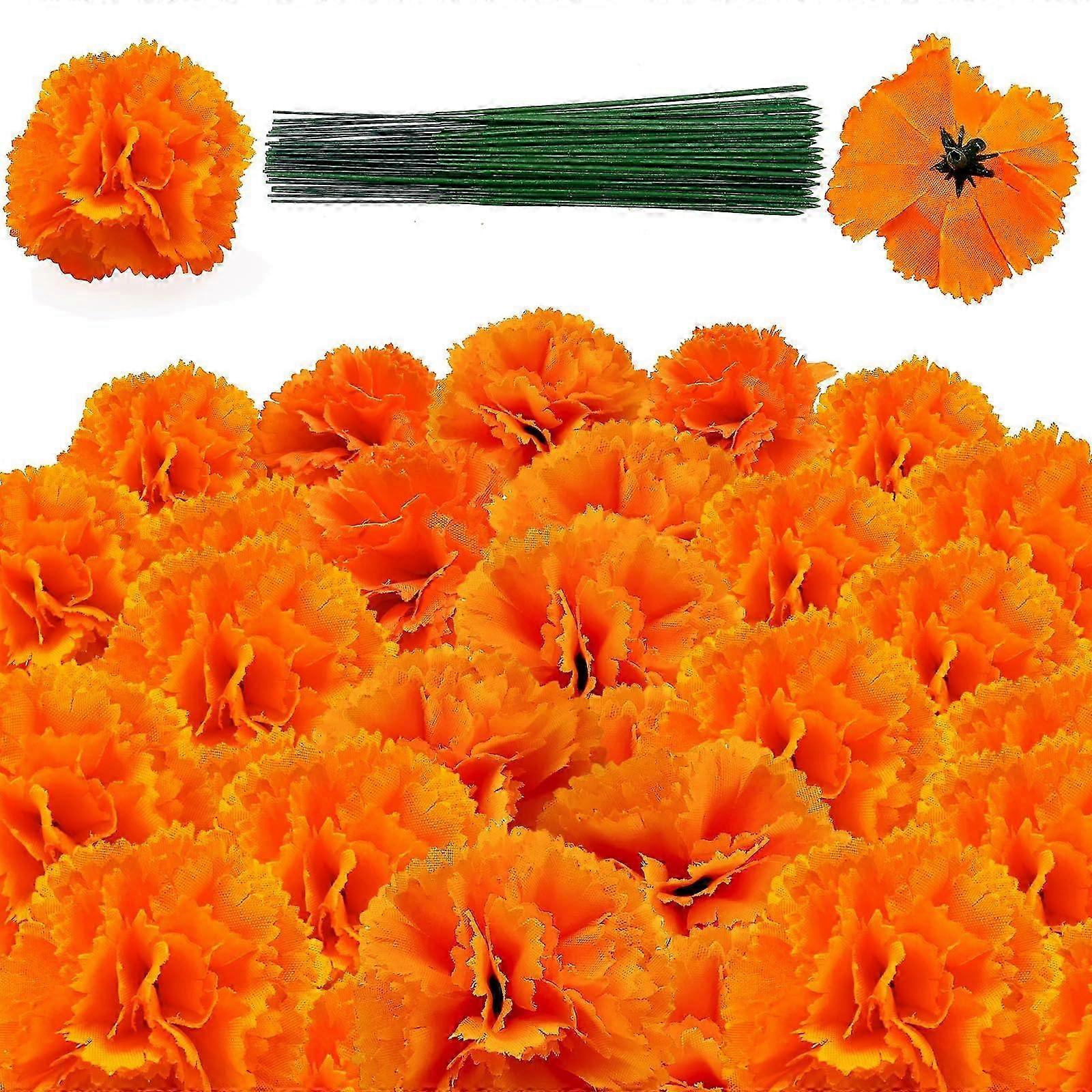 50cm Artificial Marigolds for DIY & Festive Decor