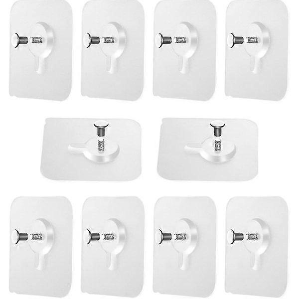 10 pcs - Self-adhesive hanging nails without drilling - Adhesive frame clamp hook