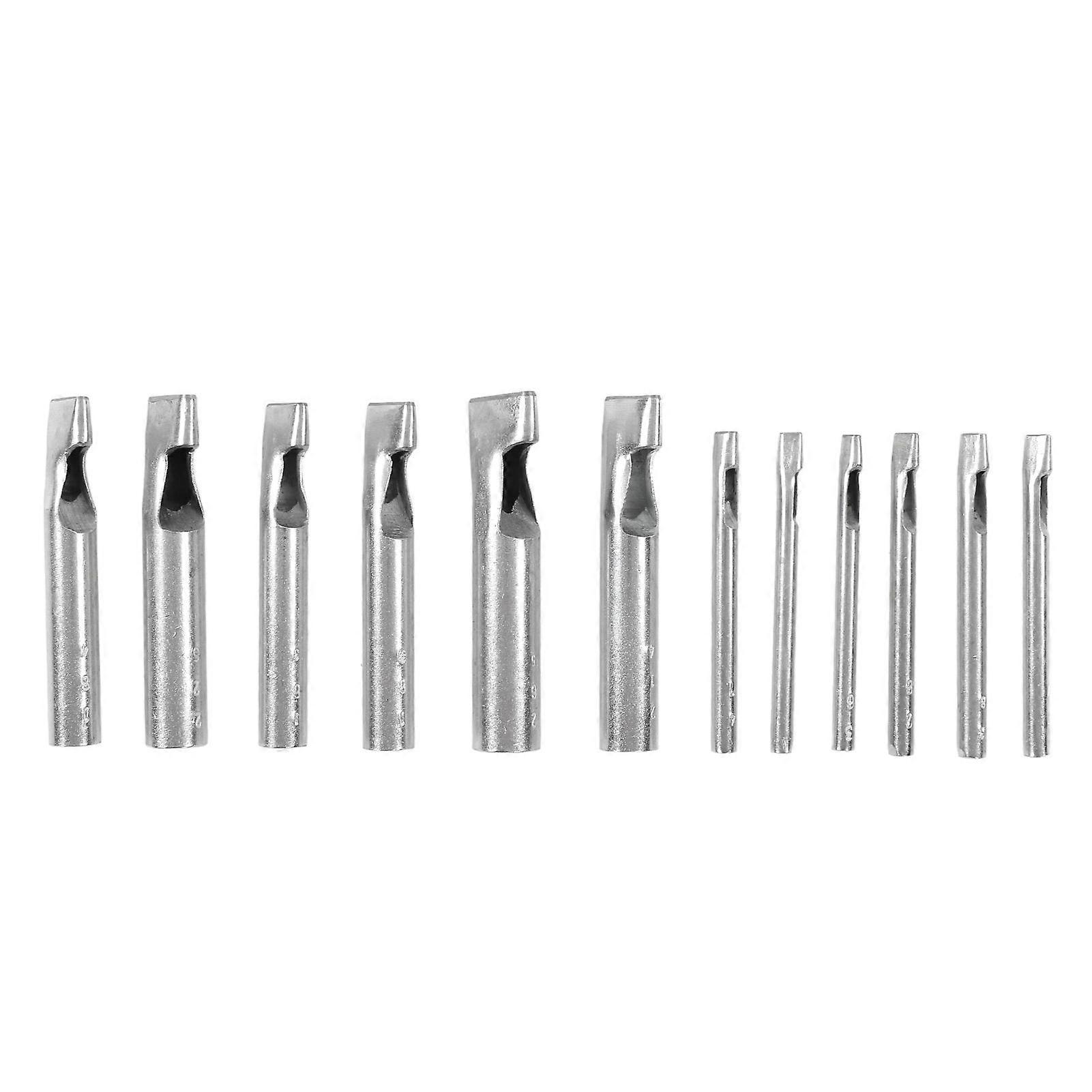 2025 أحدث طراز 12 قطعة من الجلد لكمة قطر دقيق من قطعة واحدة ثقب رقاقة