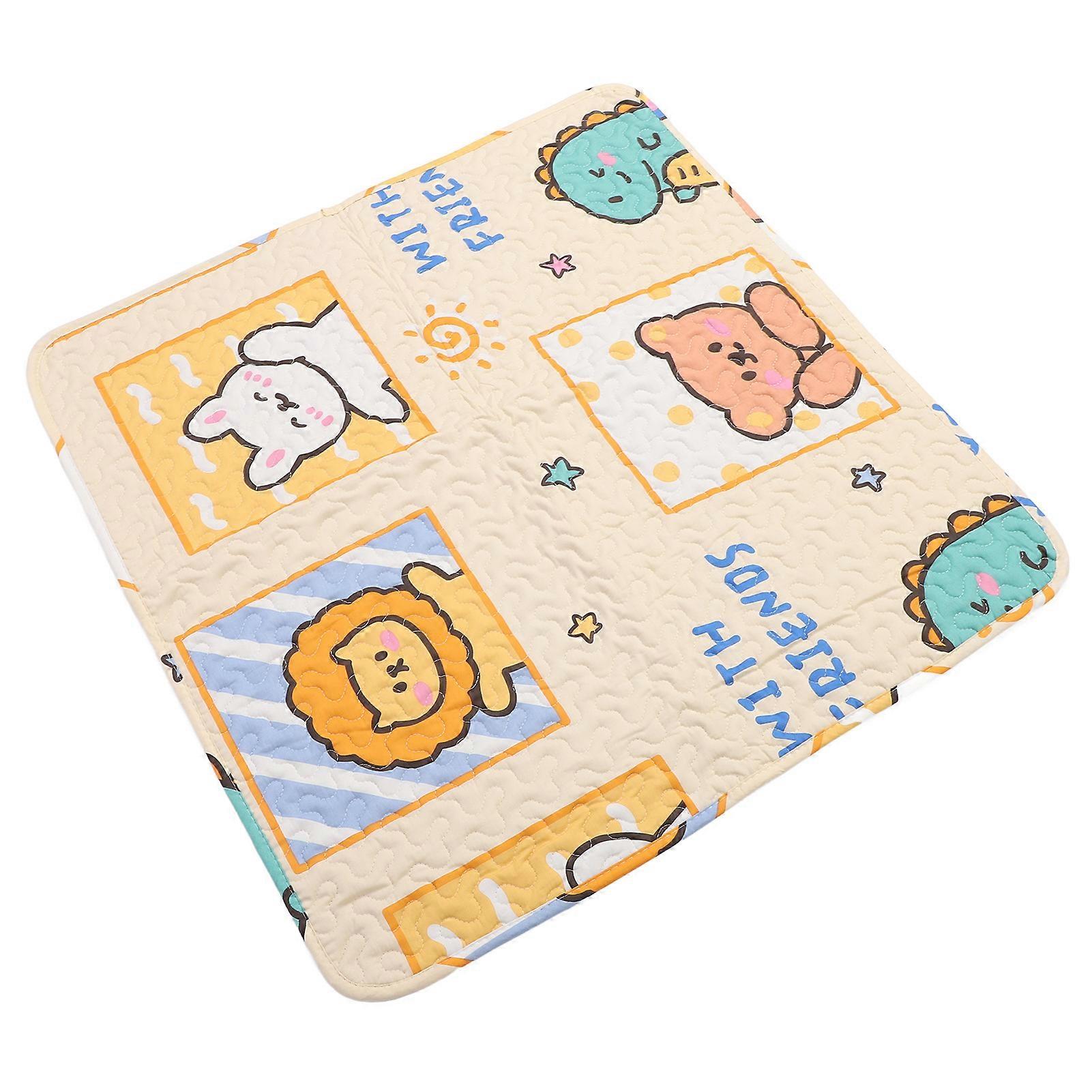 Pet Mat Absorbent Cotton Dog Pee Pad Feeding Mat Foldable Portable Cat Floor Mat Sleeping Pad for All Seasons Type 1 90 X 90cm / 35.4 X 35.4in